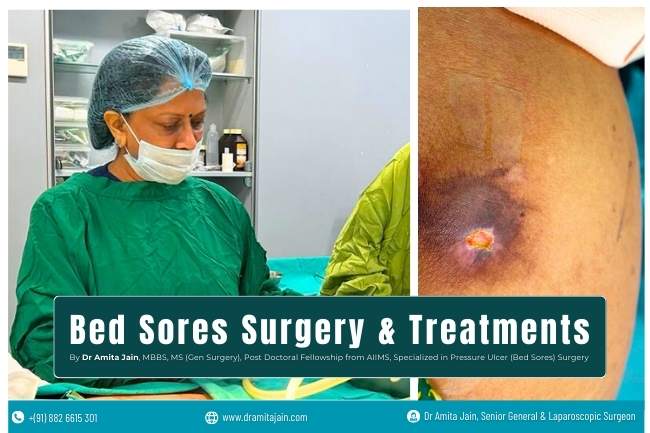 Dr Amita Jain bed sores treatment surgery in Delhi